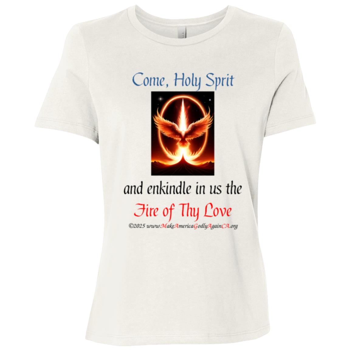 Come Holy Spirit Ladies' tee shirt - Image 3