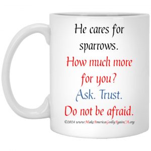 He Cares for Sparrows 11oz mug
